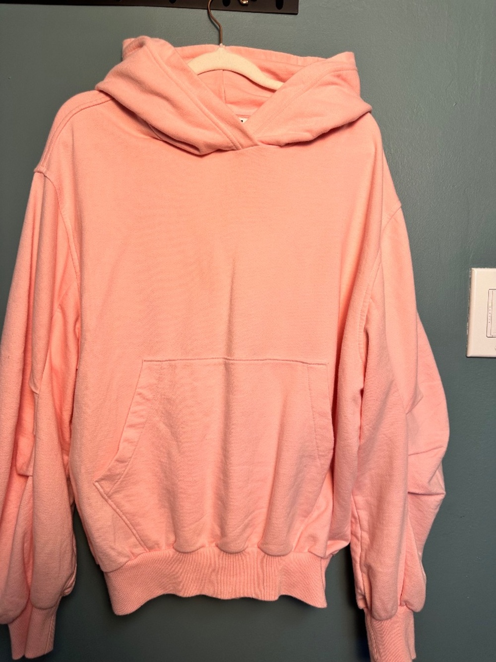 Aerie Sz XS Pink Oversized, Hoodie w/Balloon sleeves